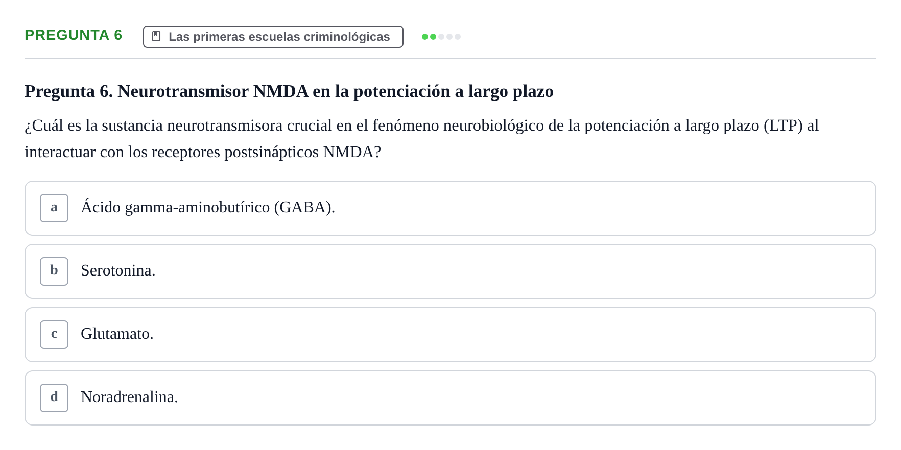 Enunciado: Pregunta 6