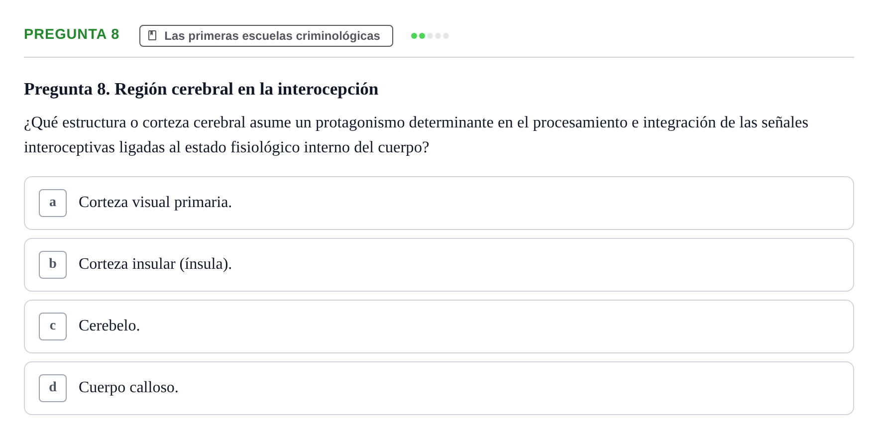 Enunciado: Pregunta 8