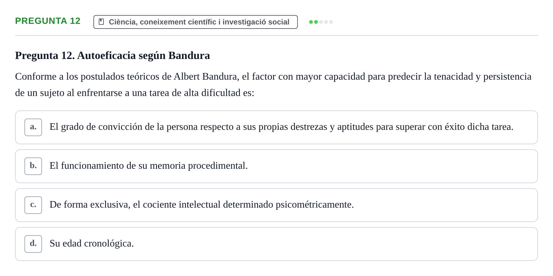 Enunciado: Pregunta 12