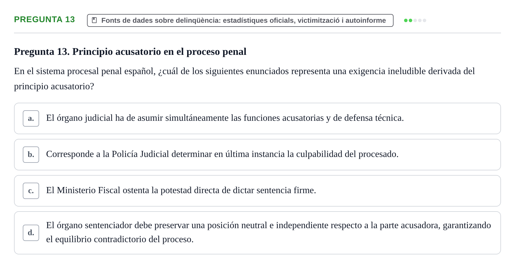 Enunciado: Pregunta 13