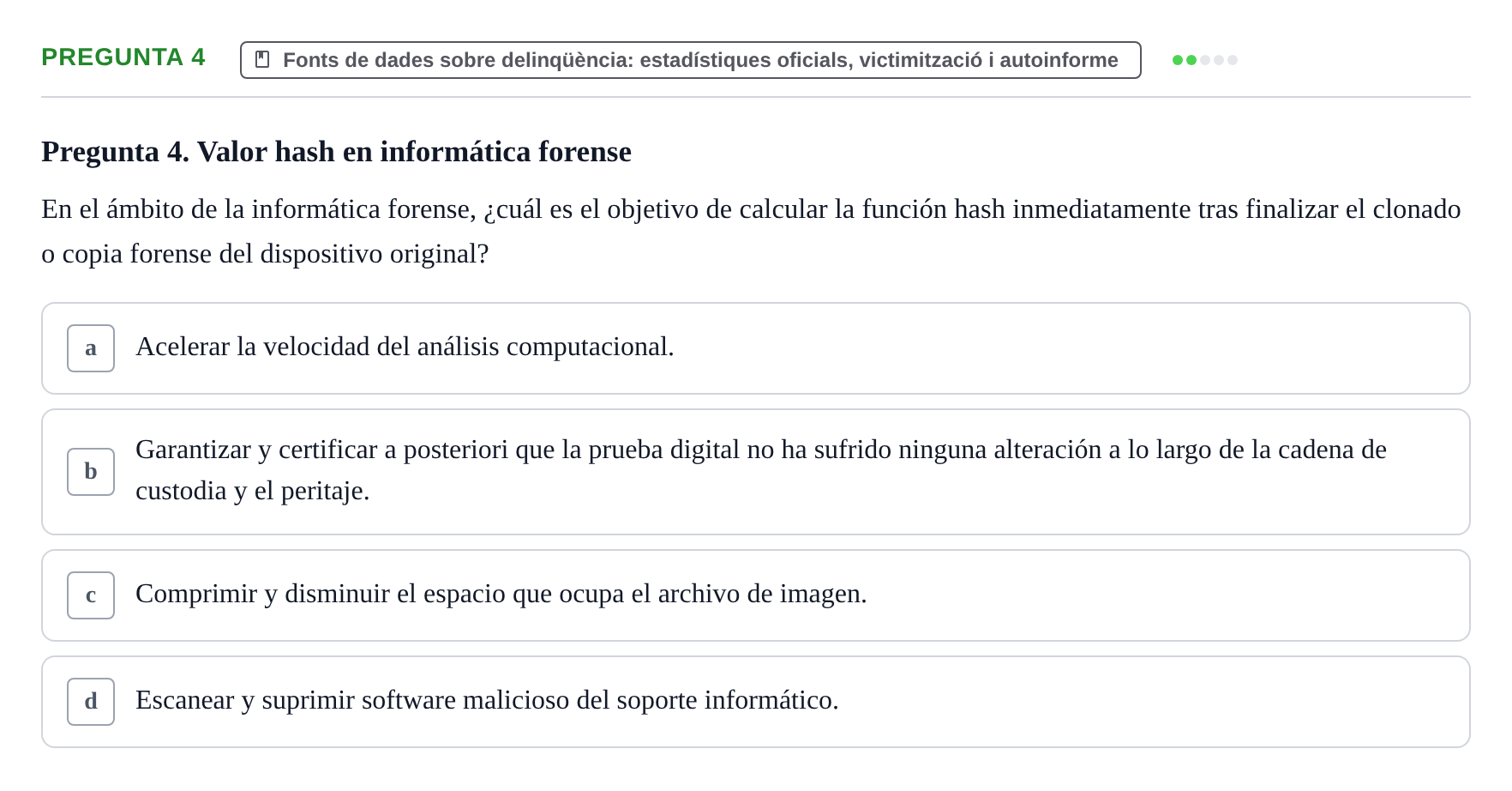 Enunciado: Pregunta 4