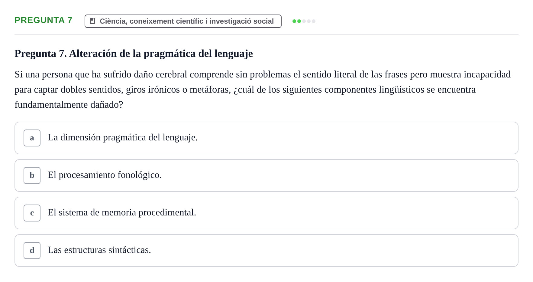Enunciado: Pregunta 7