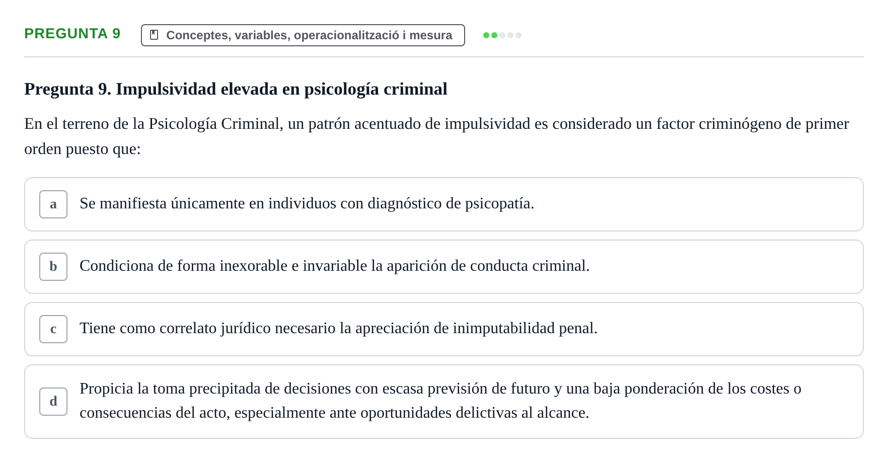 Enunciado: Pregunta 9