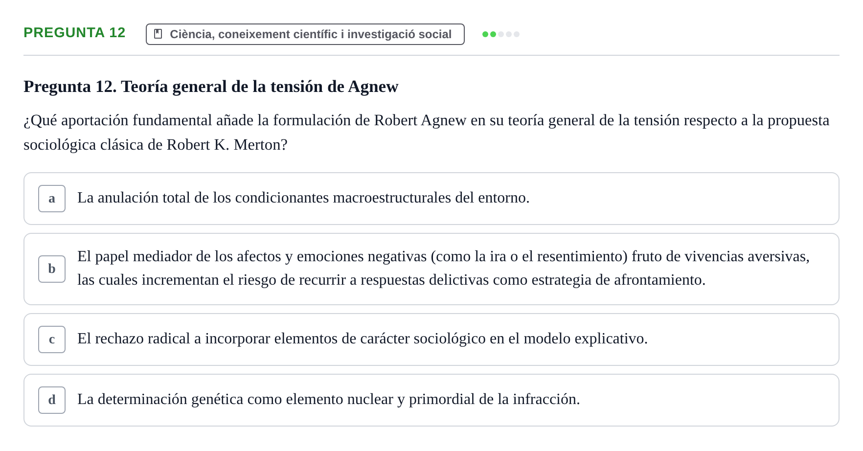 Enunciado: Pregunta 12