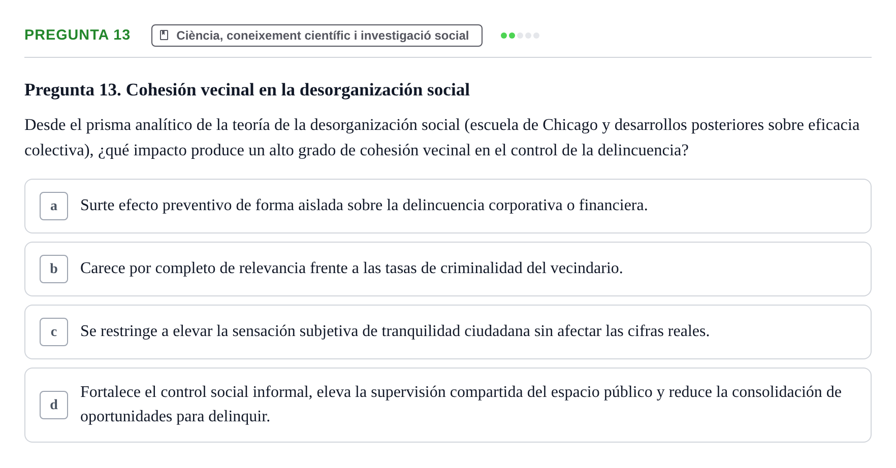 Enunciado: Pregunta 13