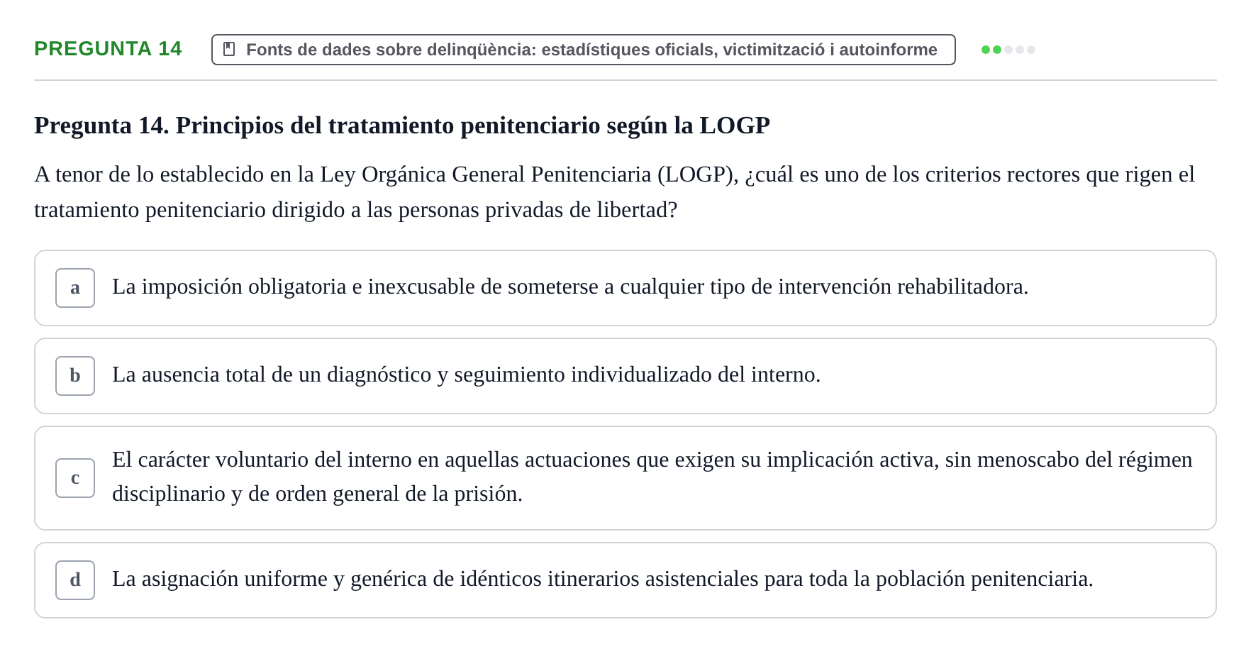 Enunciado: Pregunta 14