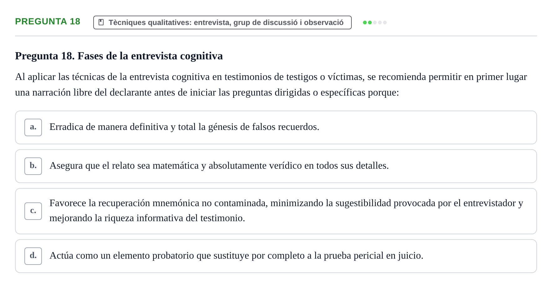 Enunciado: Pregunta 18
