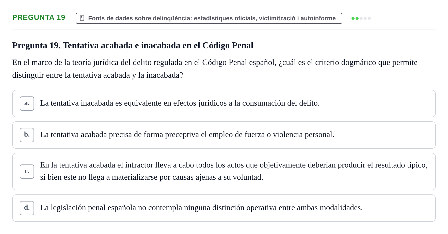 Enunciado: Pregunta 19