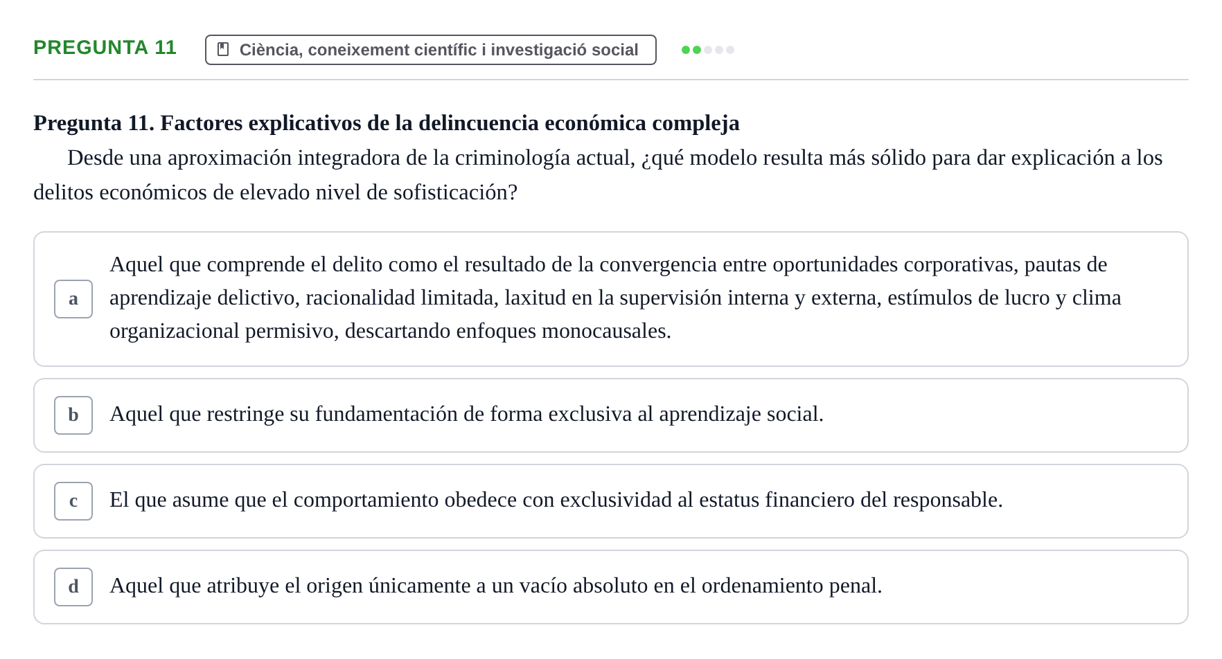 Enunciado: Pregunta 11