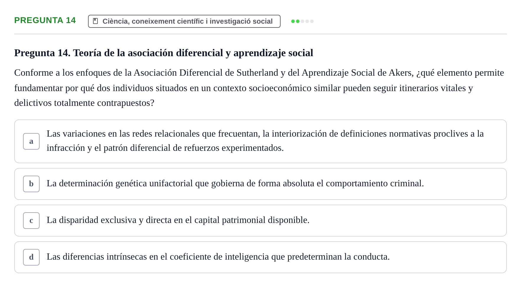 Enunciado: Pregunta 14