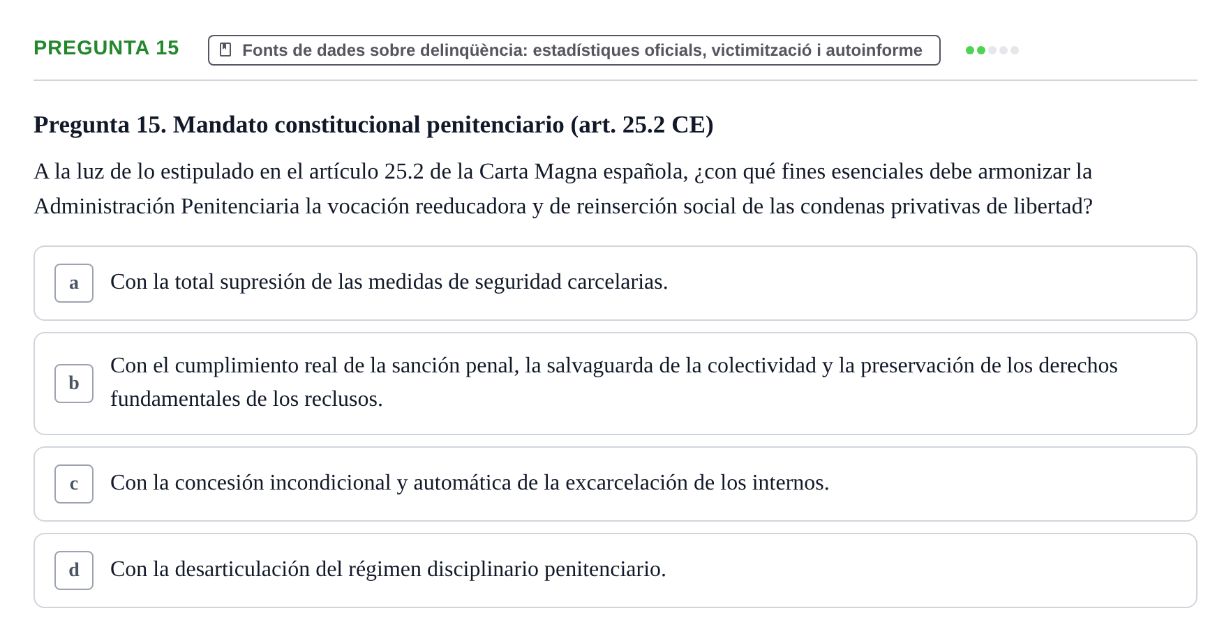 Enunciado: Pregunta 15