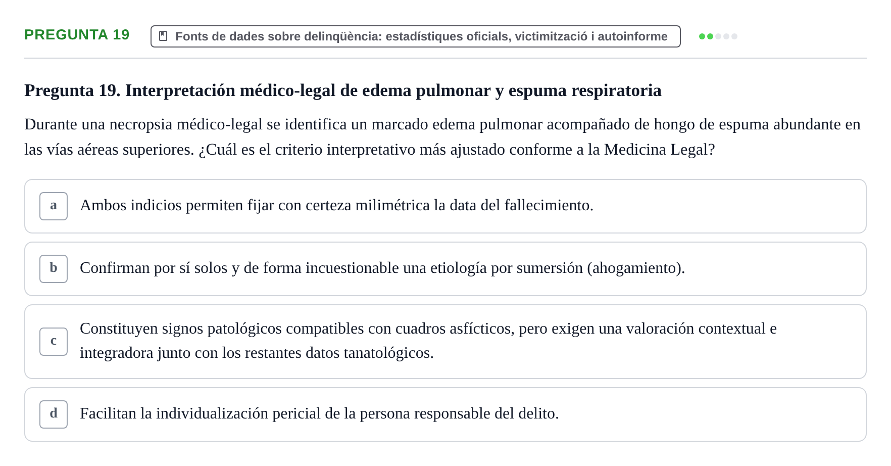 Enunciado: Pregunta 19