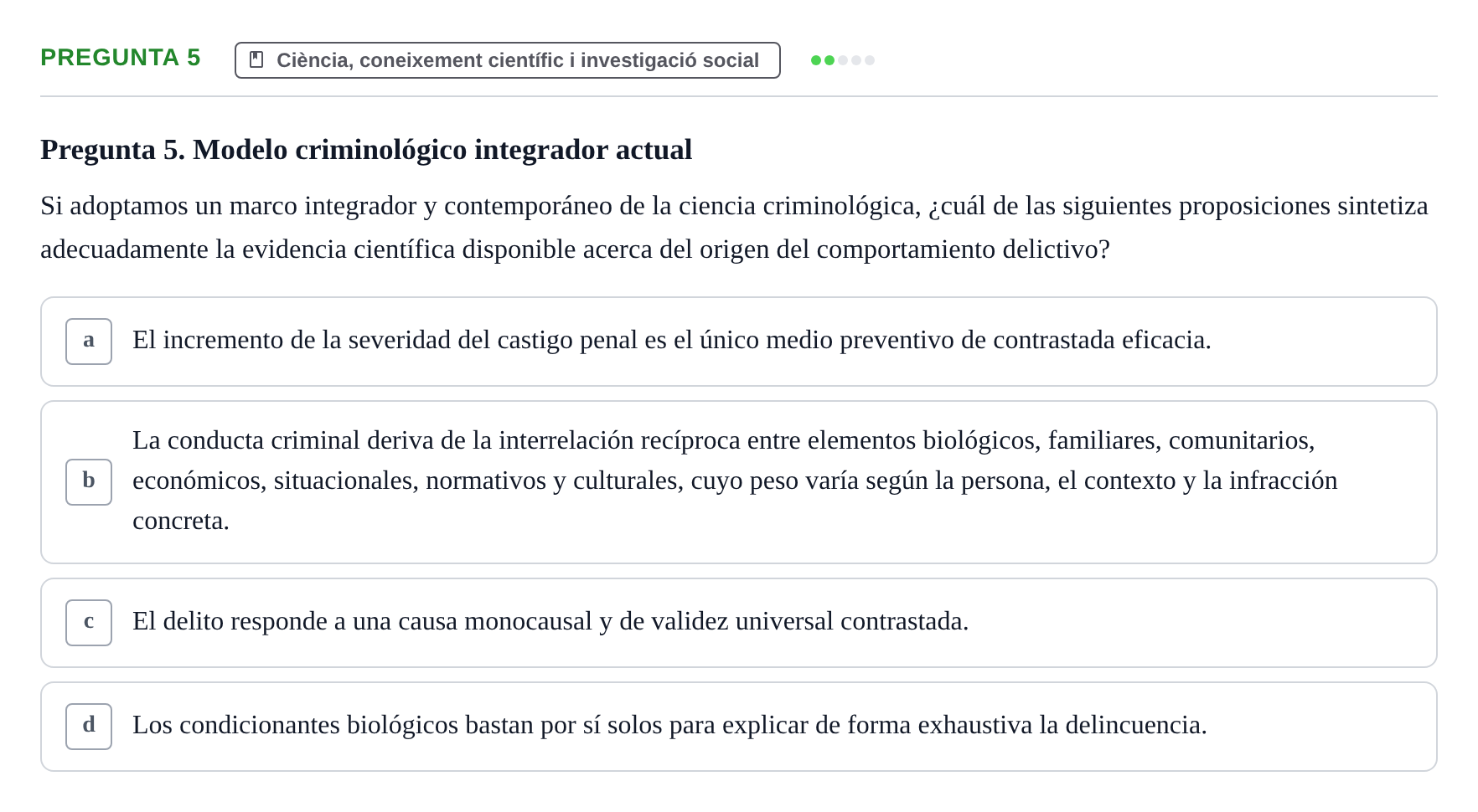 Enunciado: Pregunta 5