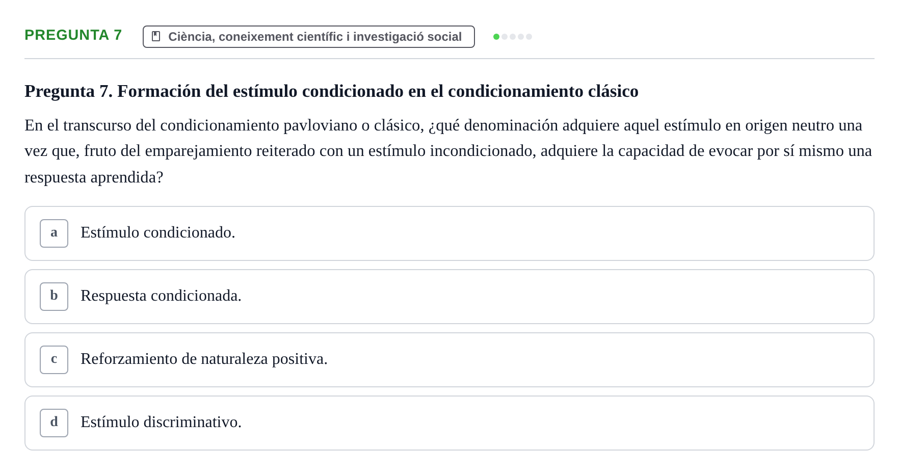 Enunciado: Pregunta 7