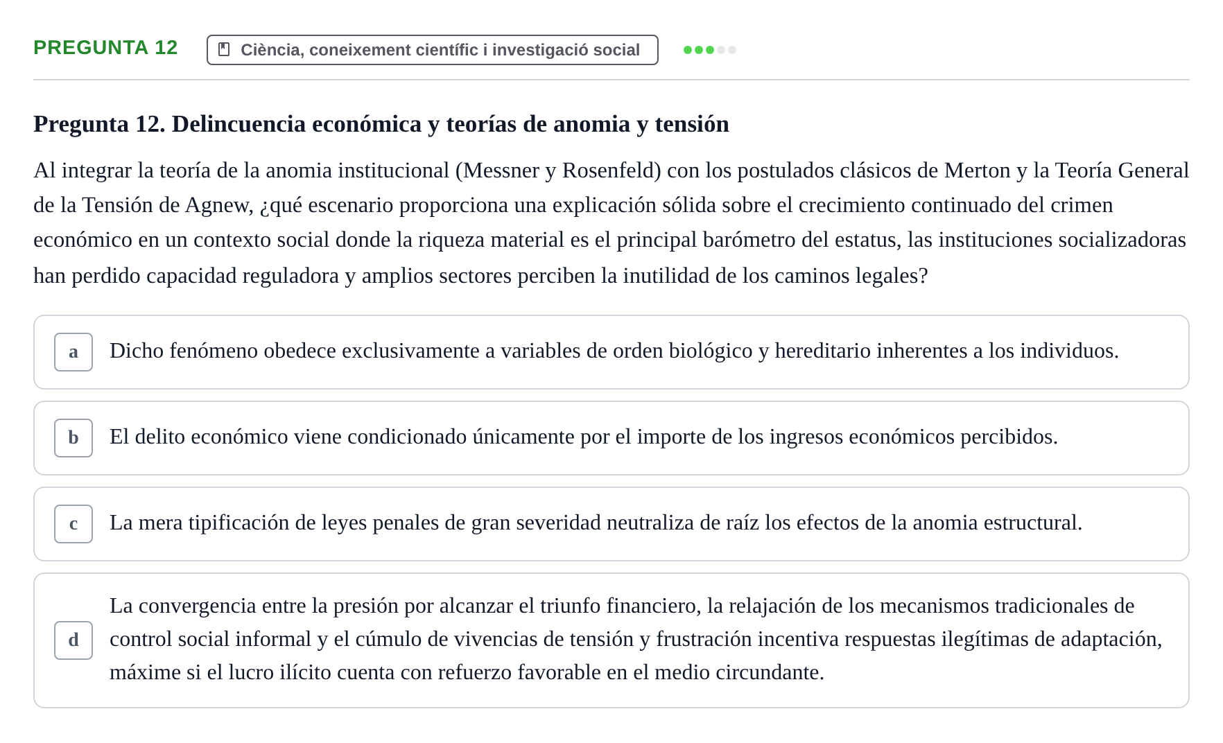 Enunciado: Pregunta 12