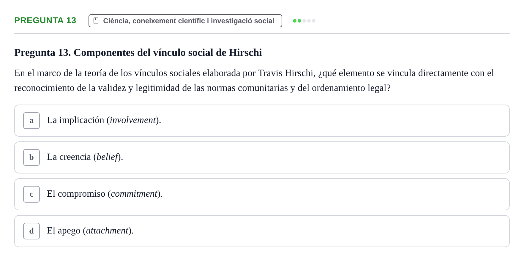 Enunciado: Pregunta 13