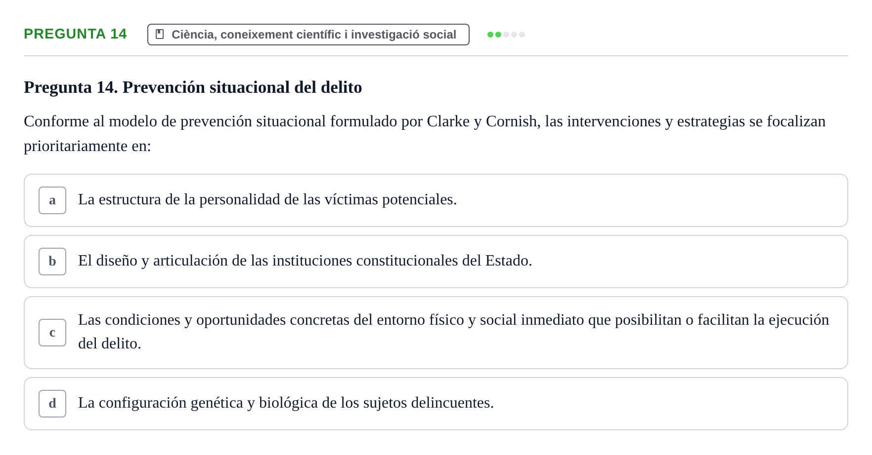Enunciado: Pregunta 14