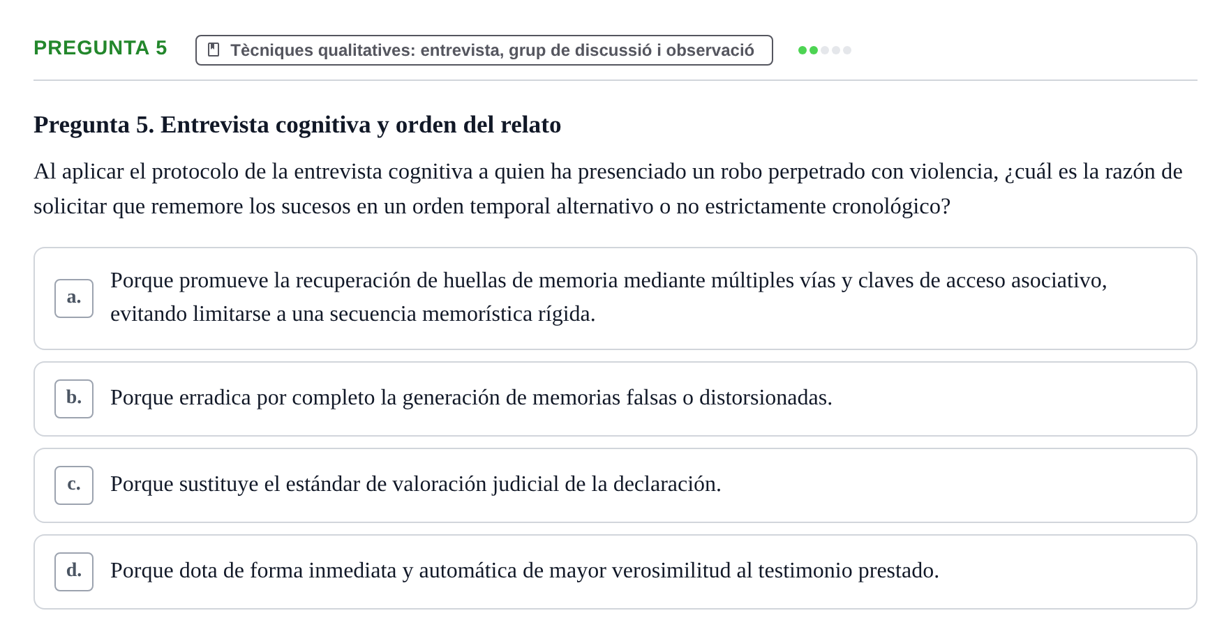 Enunciado: Pregunta 5