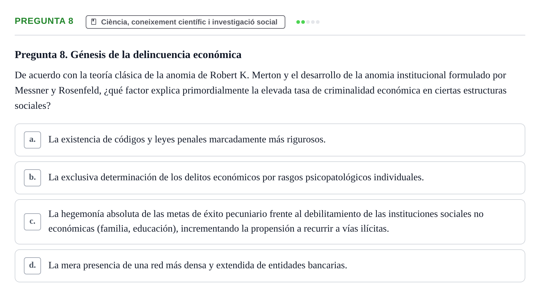Enunciado: Pregunta 8
