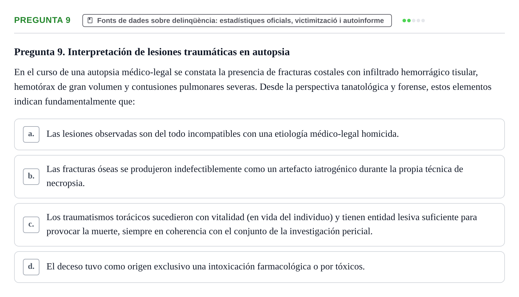 Enunciado: Pregunta 9