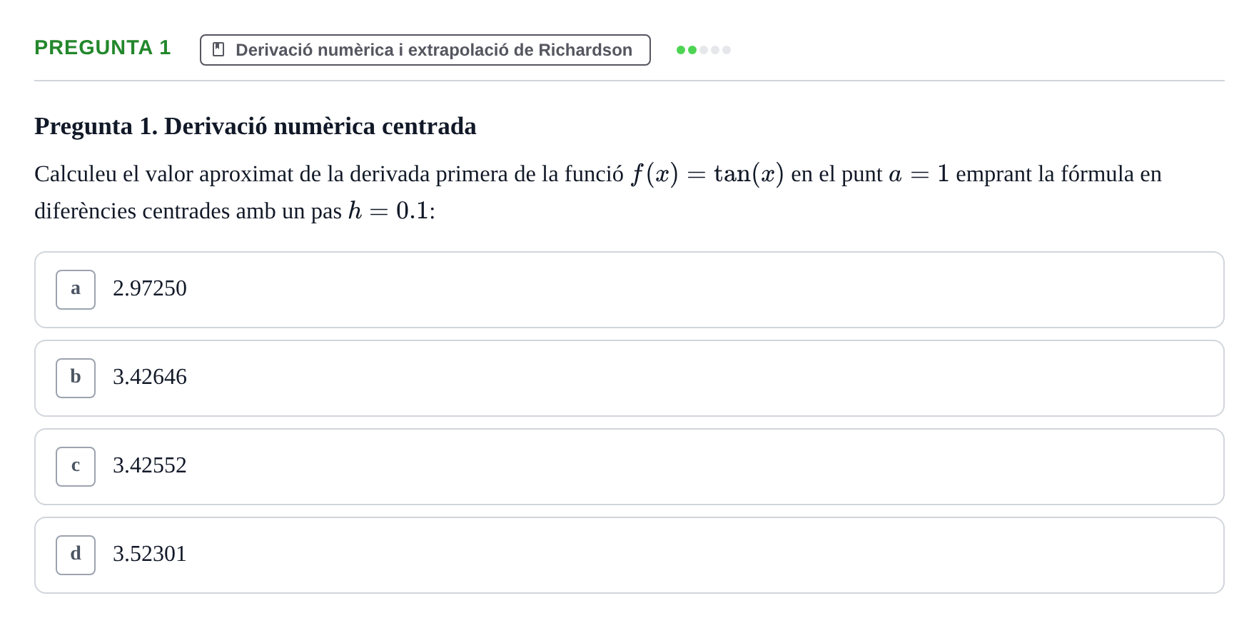Enunciado: Pregunta 1 · Matemáticas II UB 2018