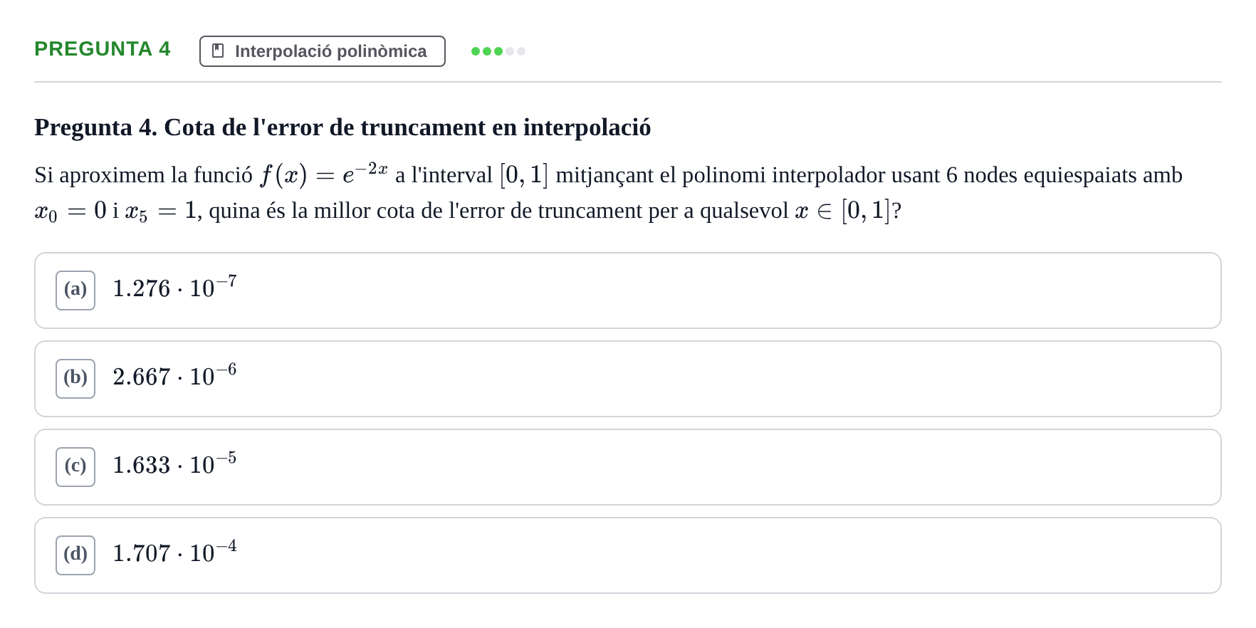 Enunciado: Pregunta 4 · Matemáticas II UB 2018