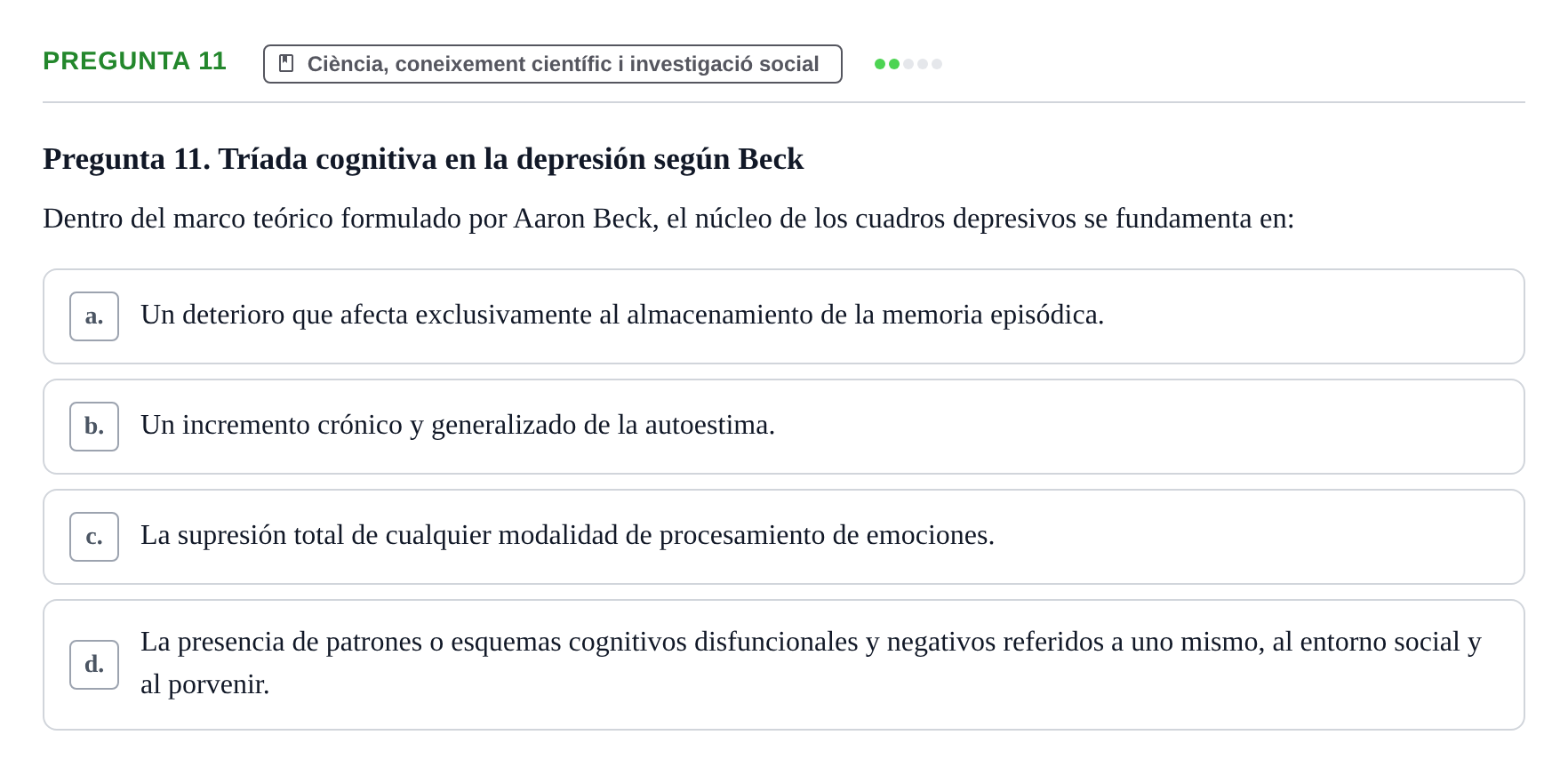 Enunciado: Pregunta 11