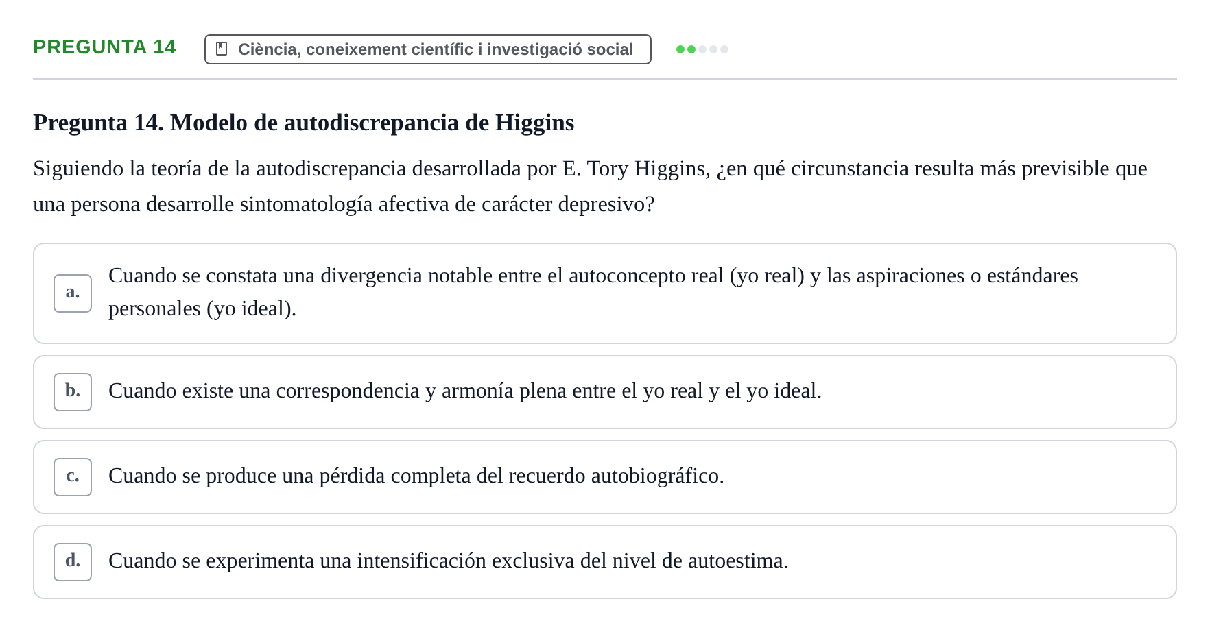 Enunciado: Pregunta 14