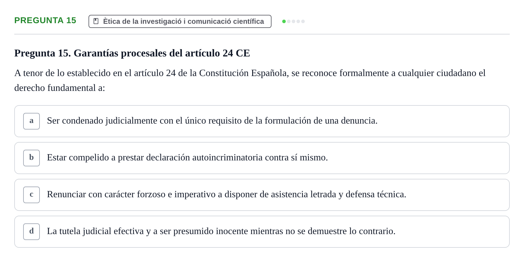 Enunciado: Pregunta 15