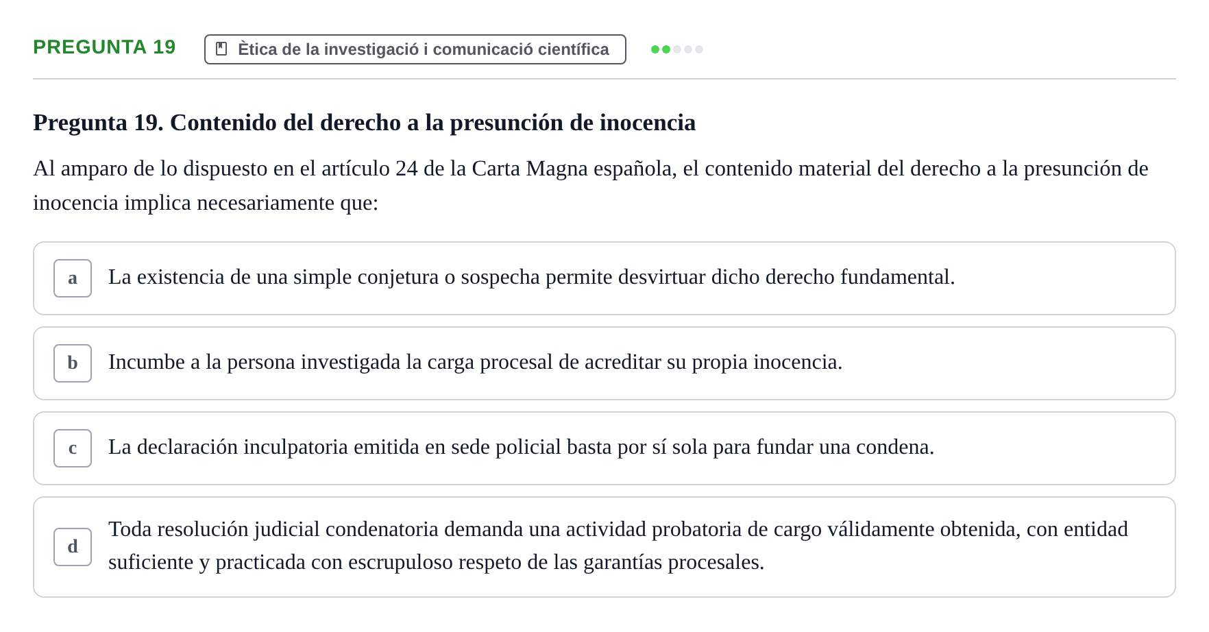 Enunciado: Pregunta 19