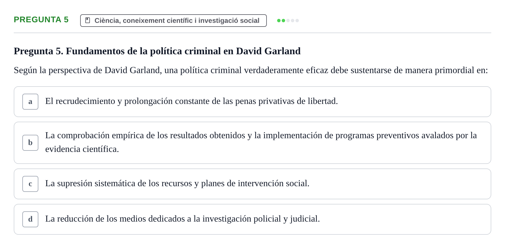 Enunciado: Pregunta 5