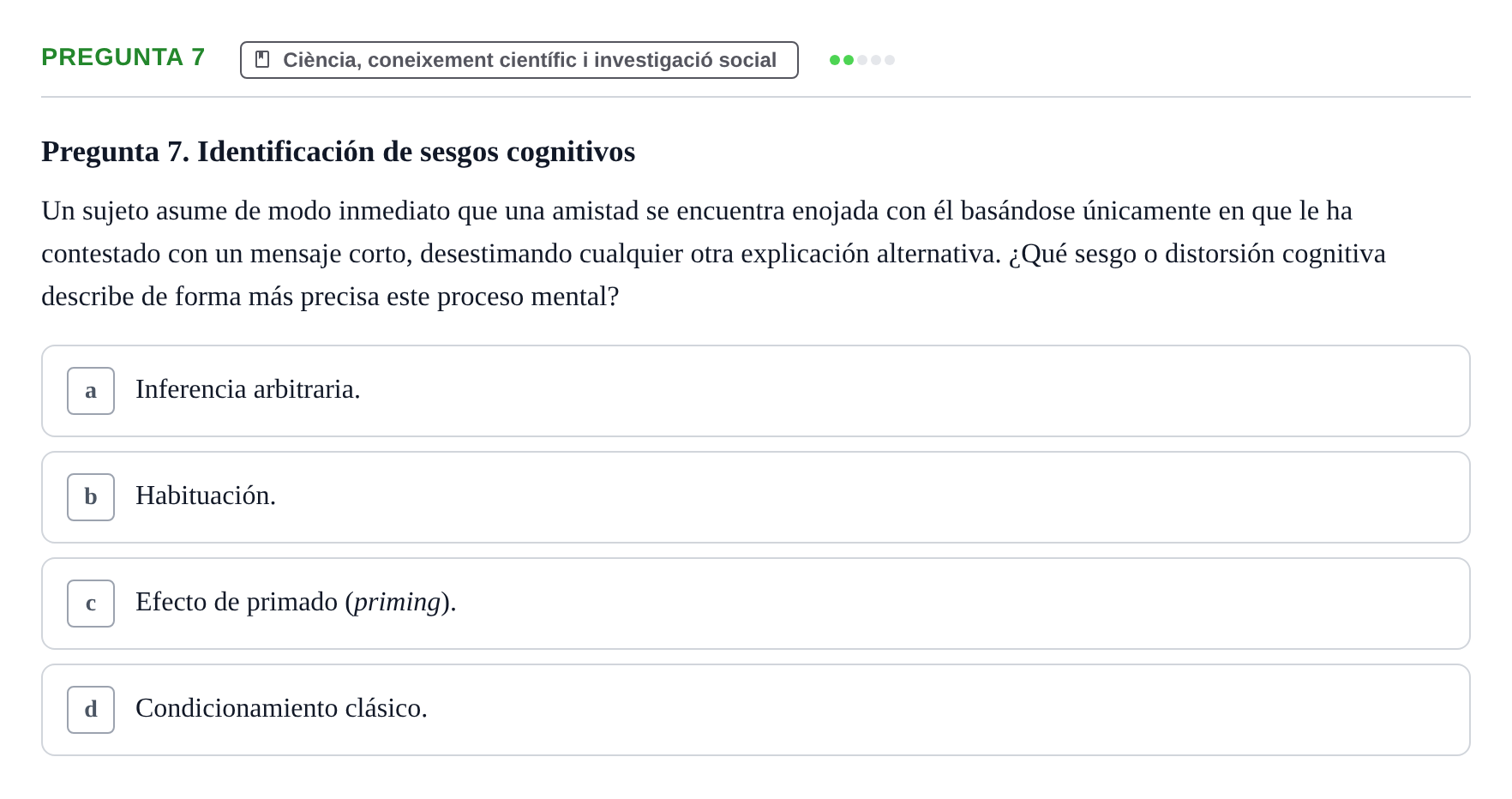 Enunciado: Pregunta 7
