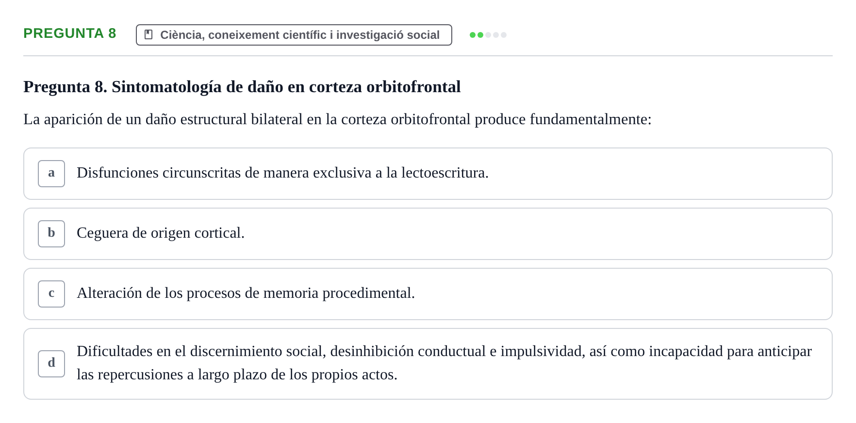Enunciado: Pregunta 8