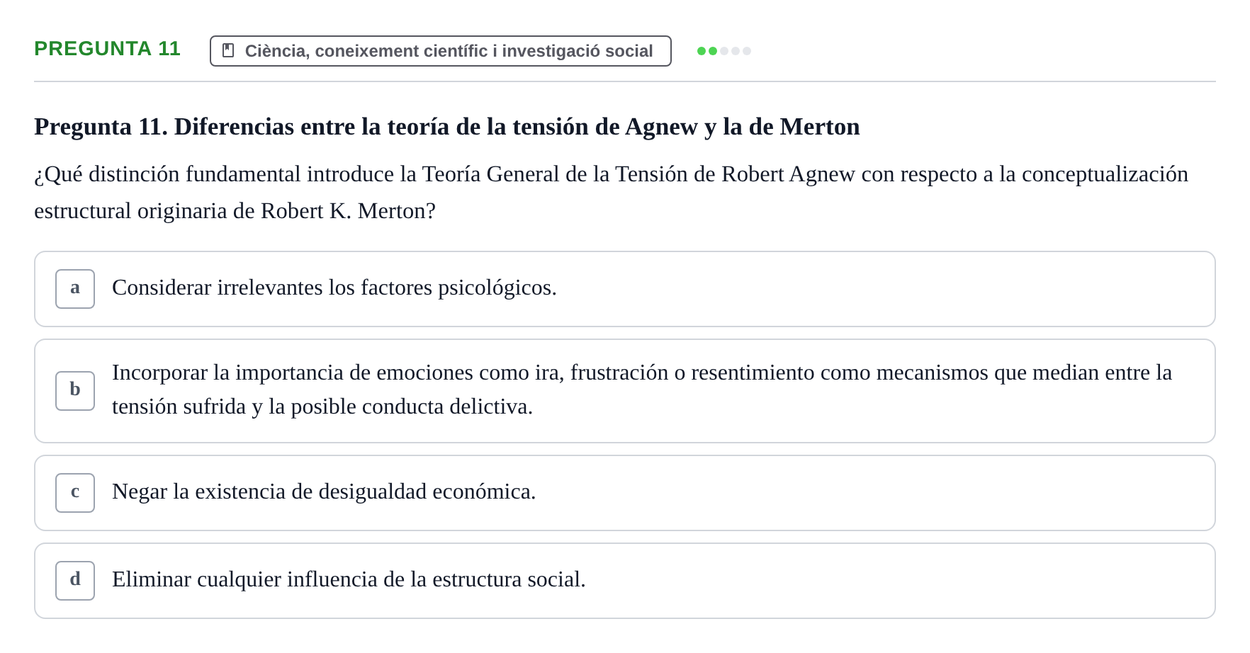 Enunciado: Pregunta 11
