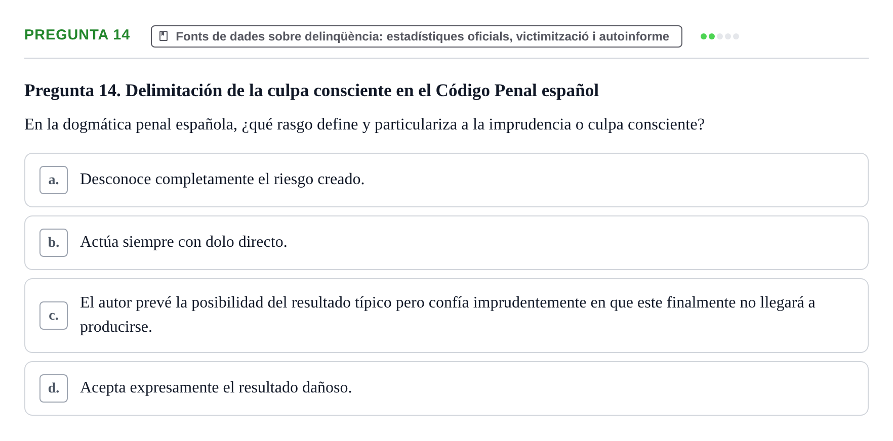 Enunciado: Pregunta 14