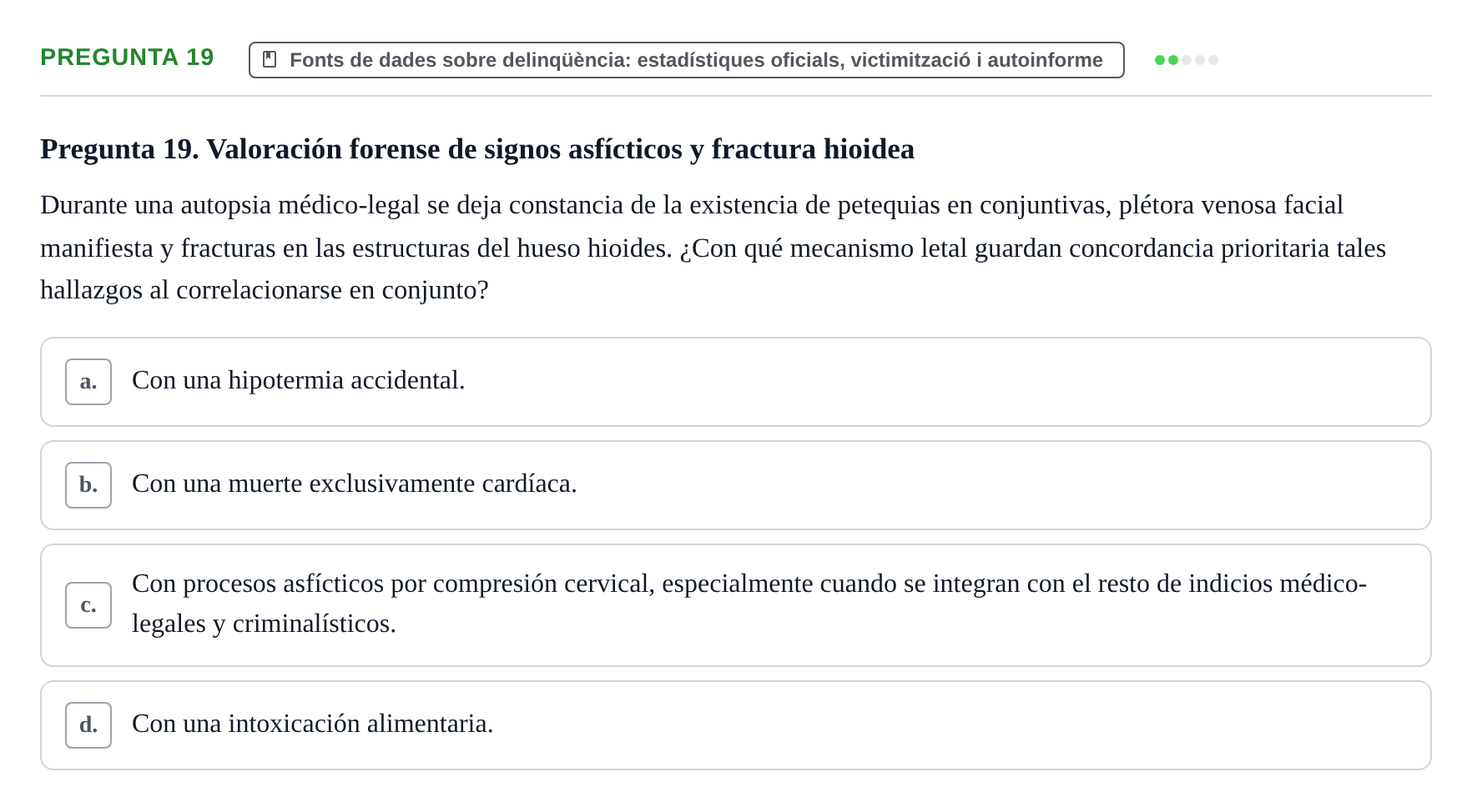 Enunciado: Pregunta 19