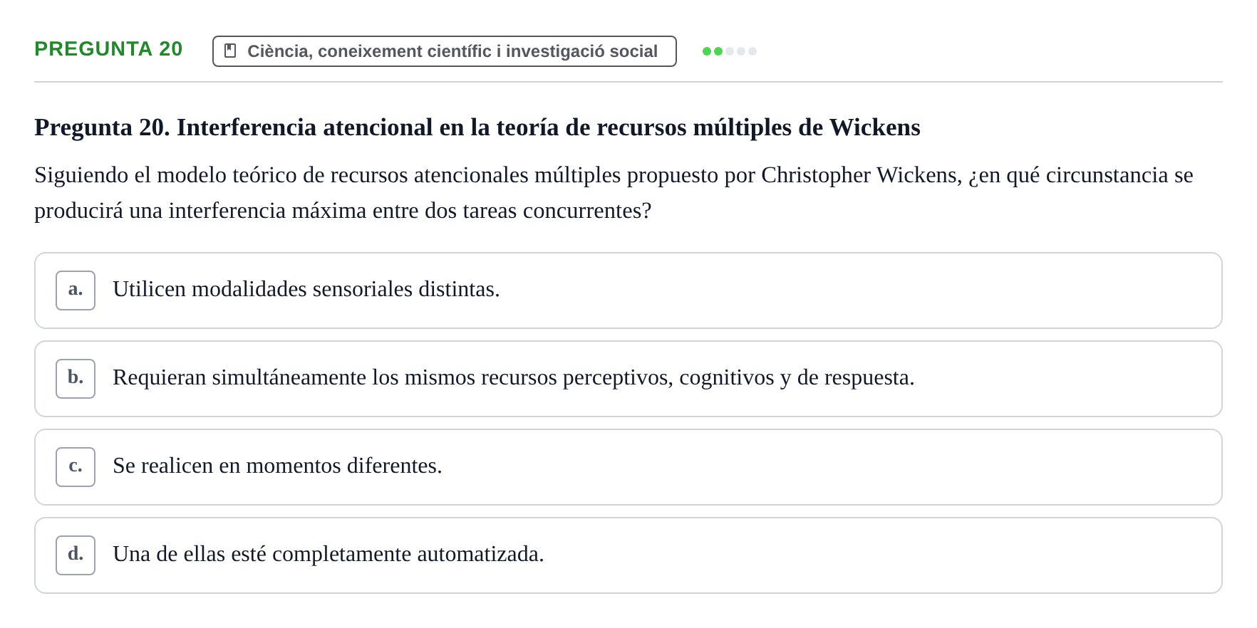 Enunciado: Pregunta 20
