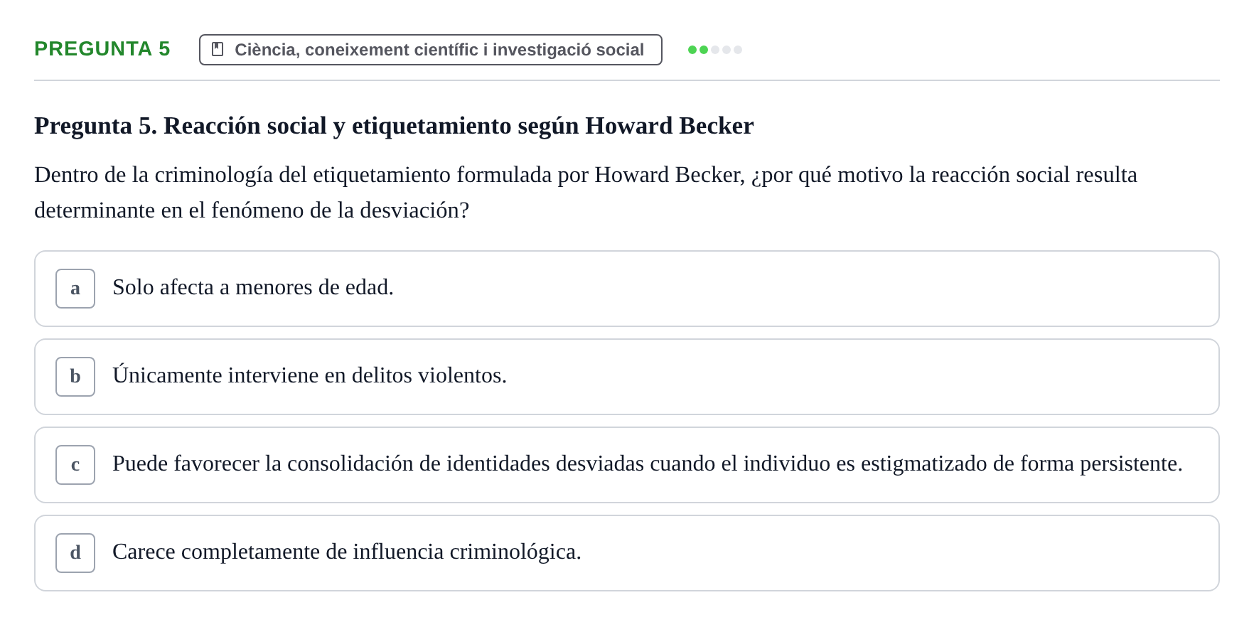 Enunciado: Pregunta 5