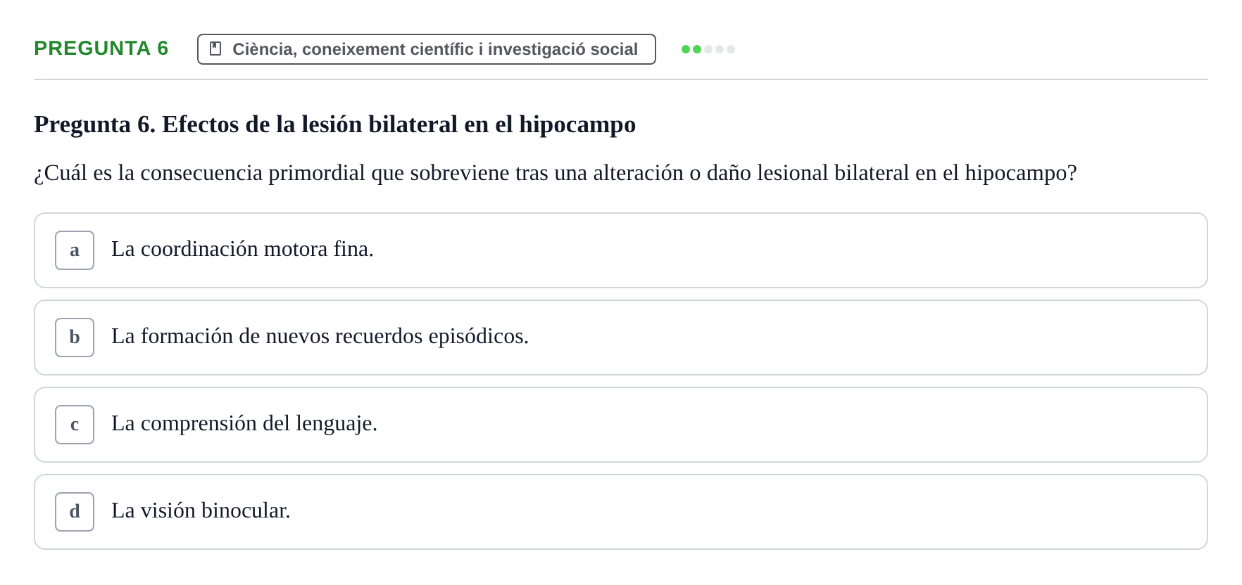 Enunciado: Pregunta 6