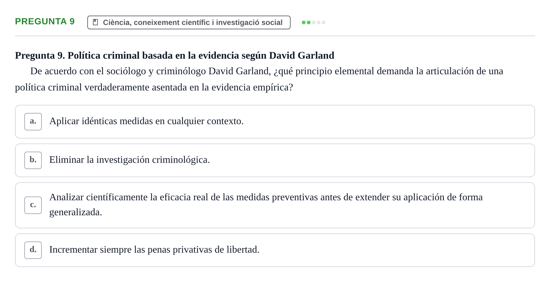 Enunciado: Pregunta 9