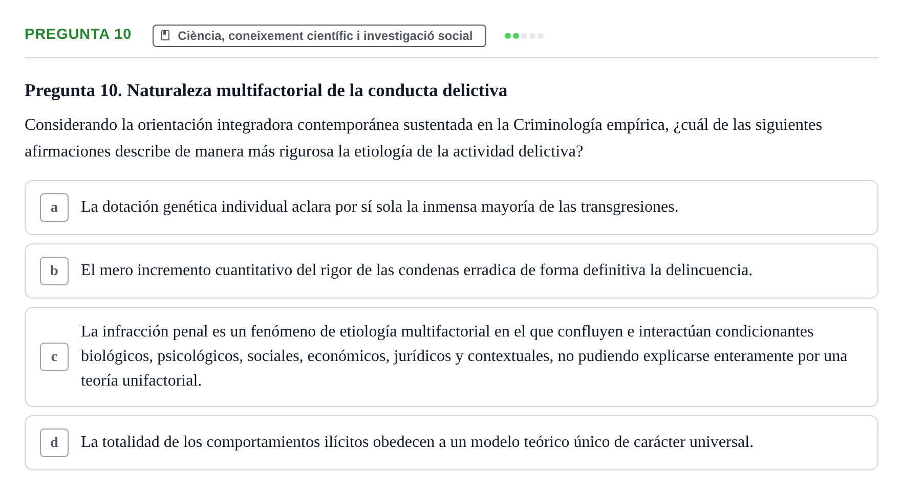 Enunciado: Pregunta 10