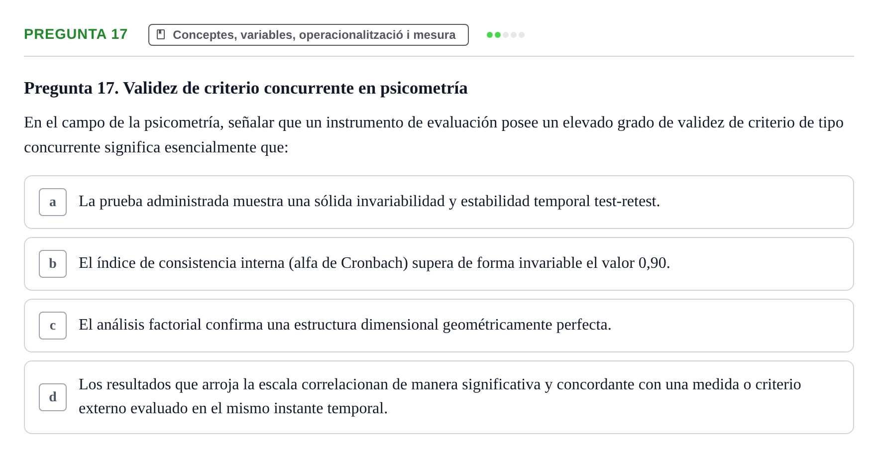 Enunciado: Pregunta 17