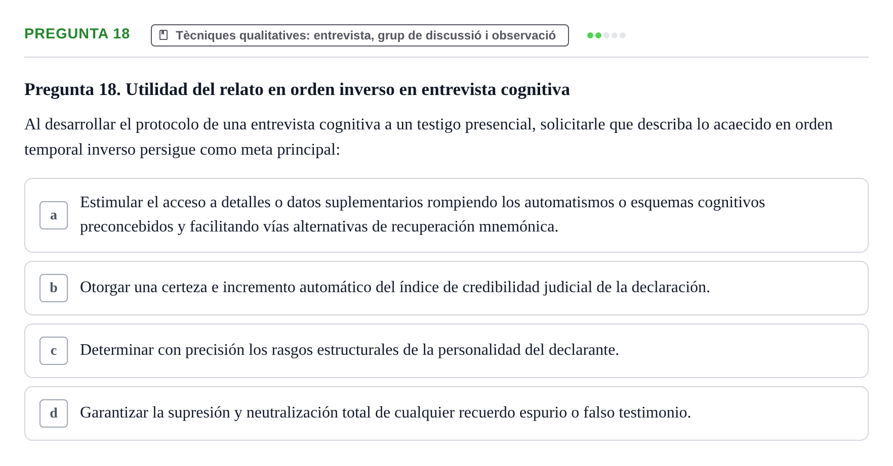 Enunciado: Pregunta 18
