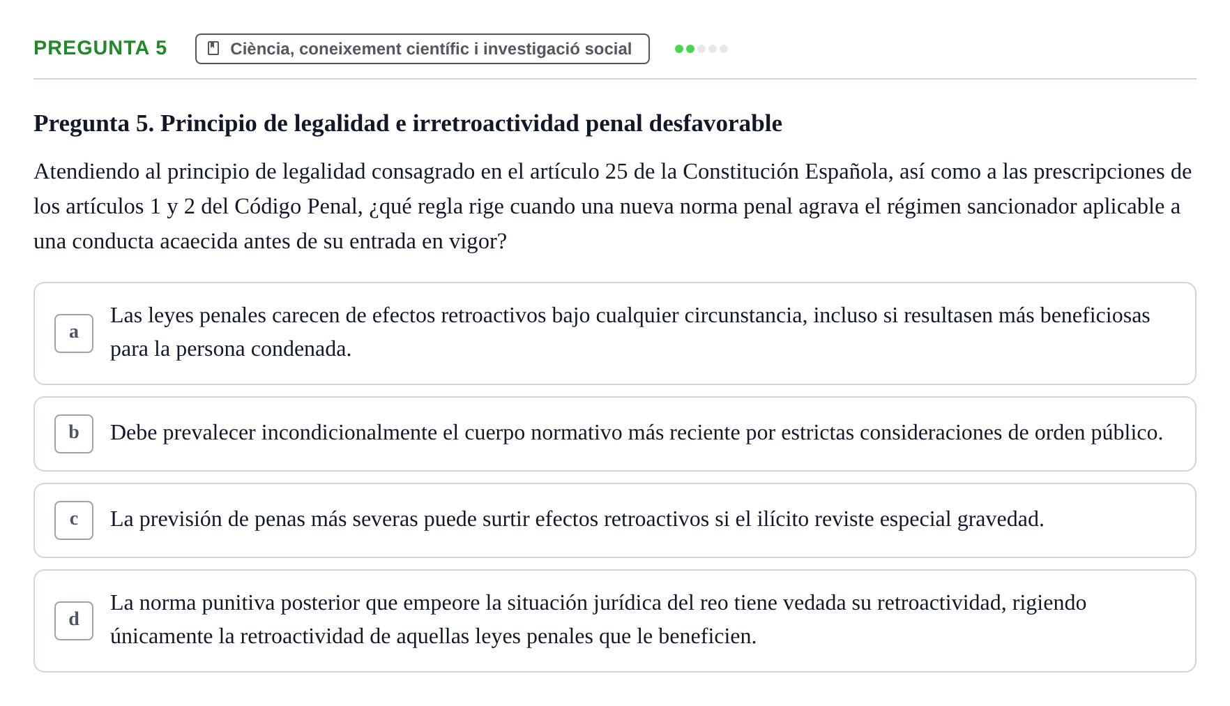 Enunciado: Pregunta 5