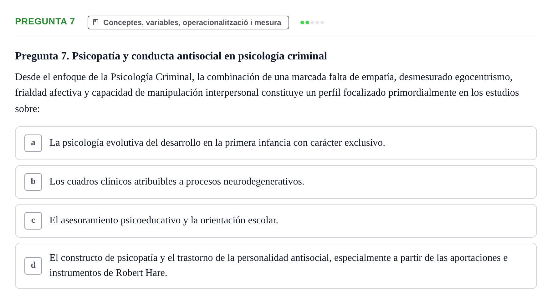 Enunciado: Pregunta 7