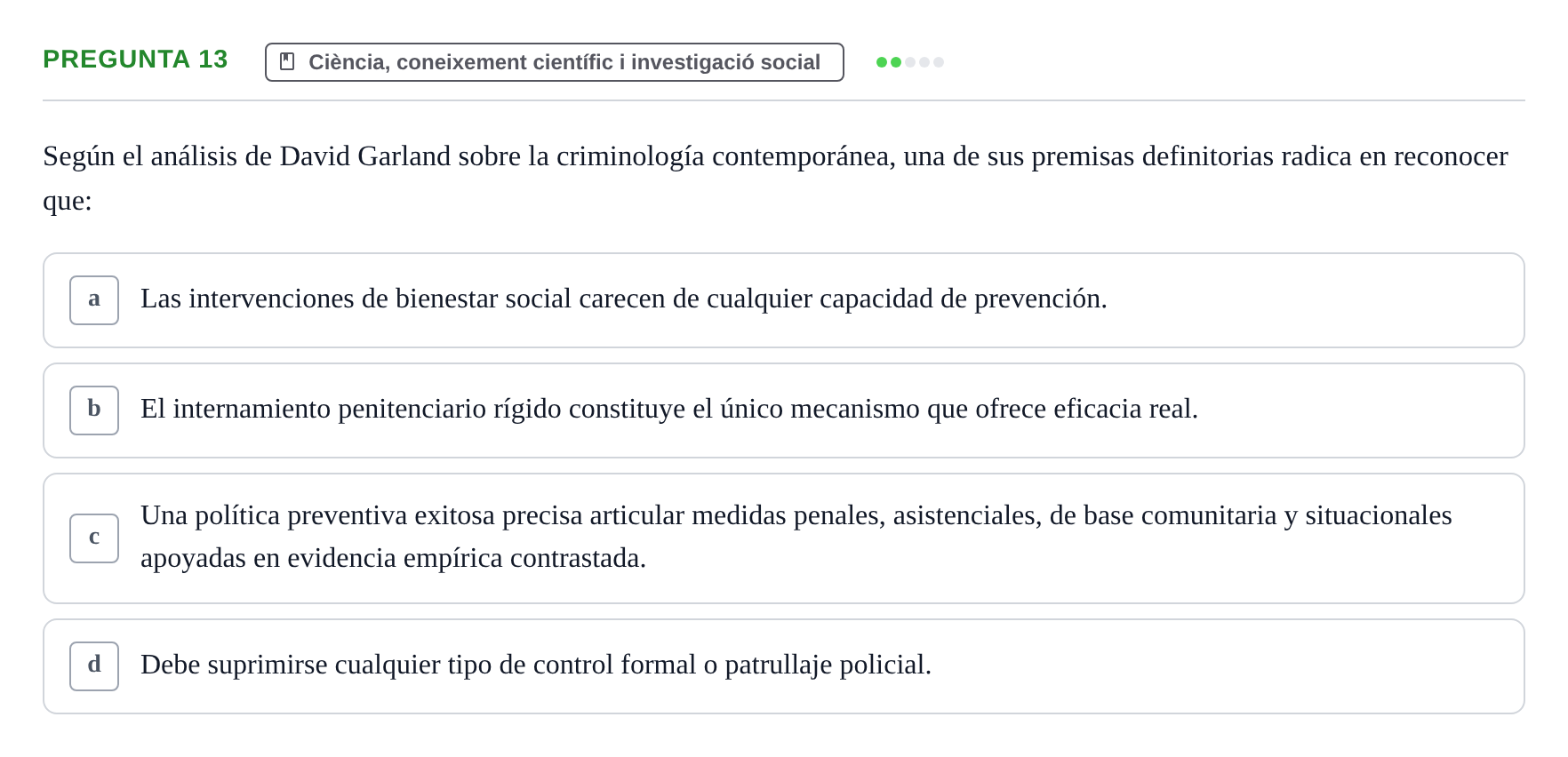 Enunciado: Pregunta 13