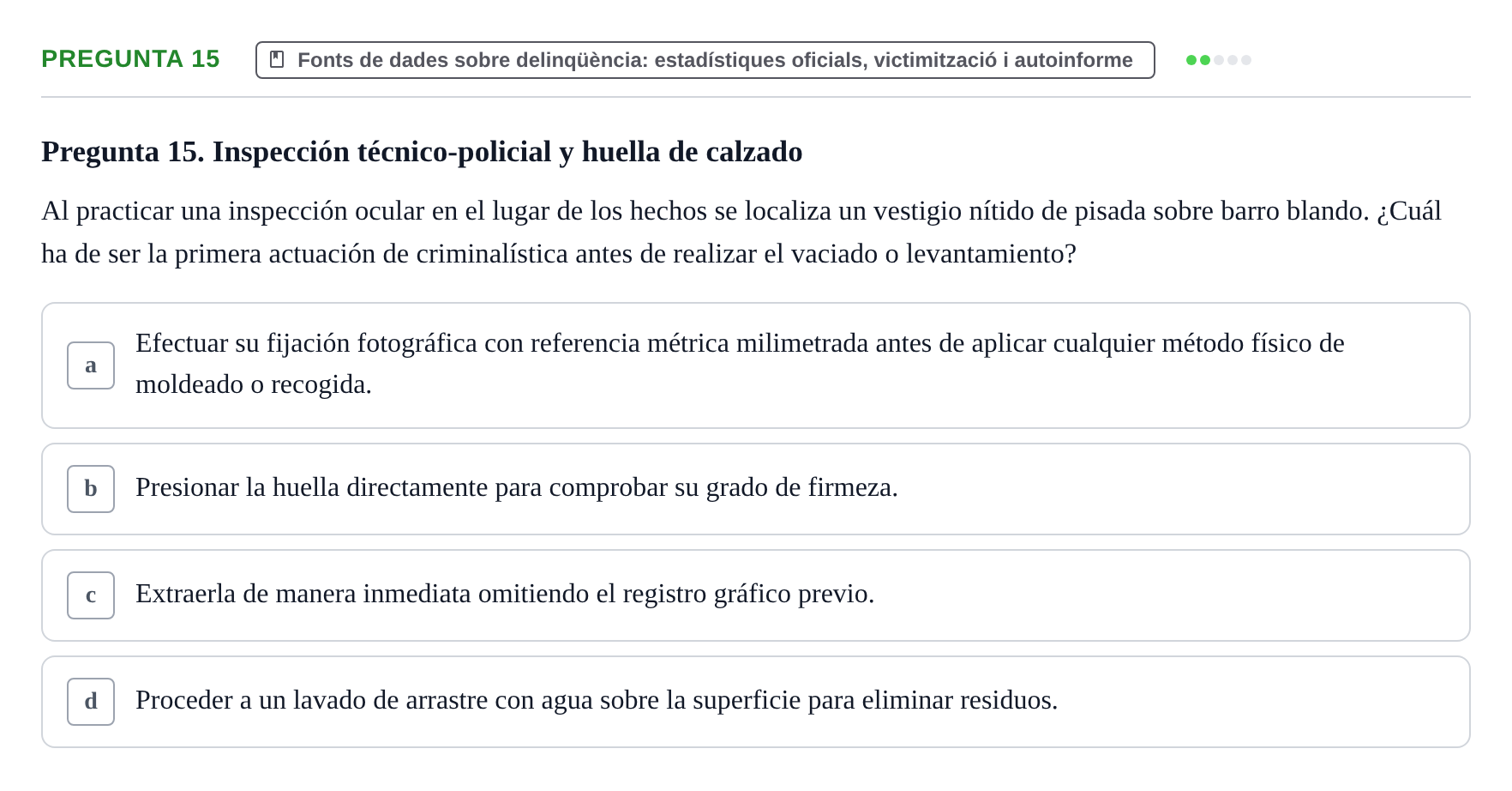 Enunciado: Pregunta 15