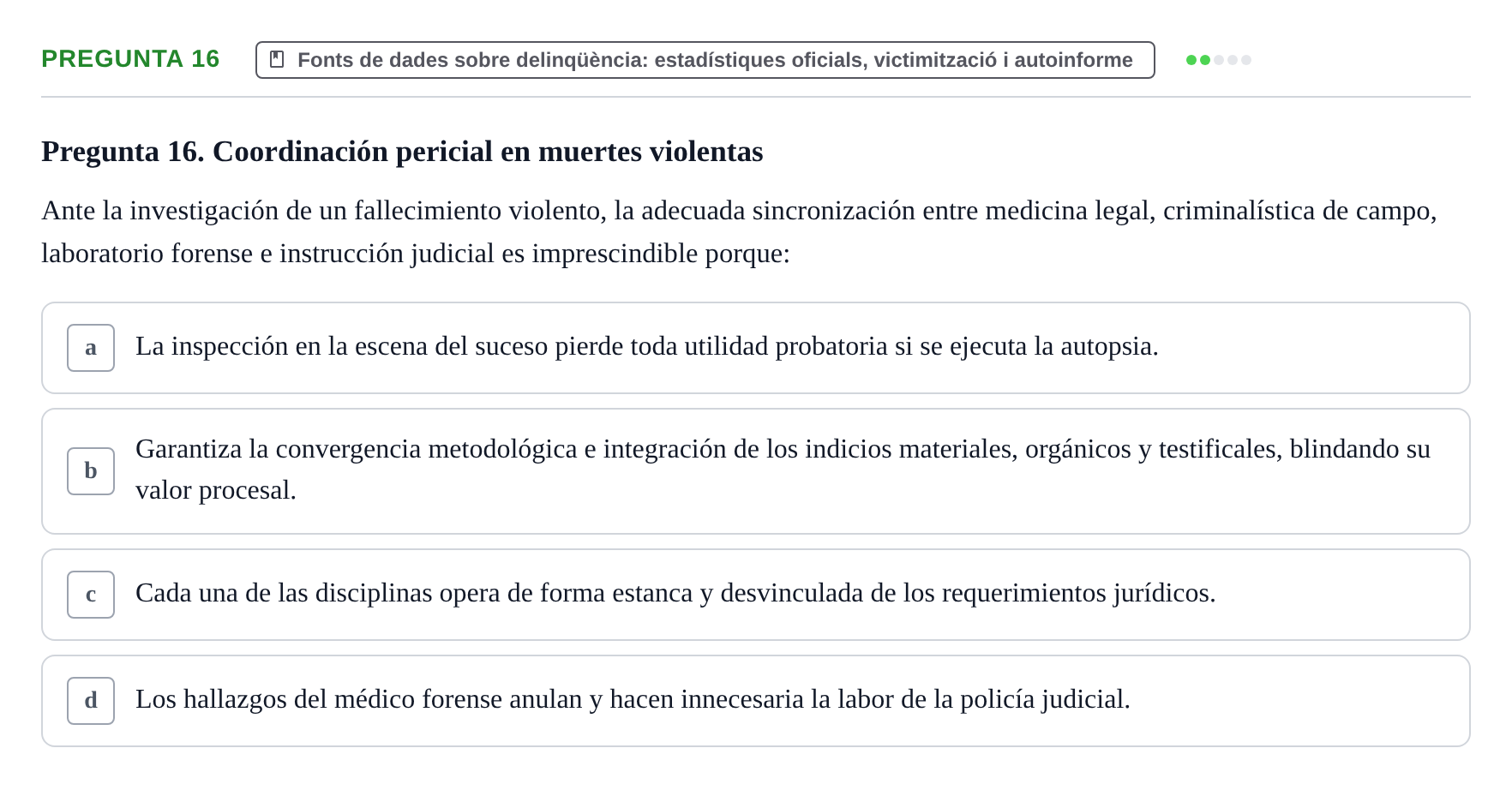 Enunciado: Pregunta 16