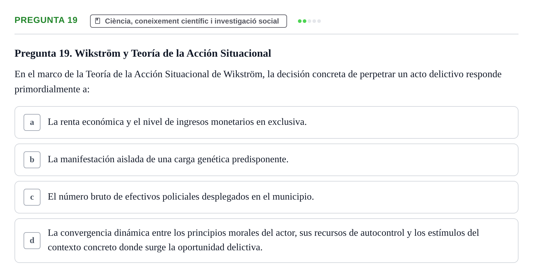 Enunciado: Pregunta 19