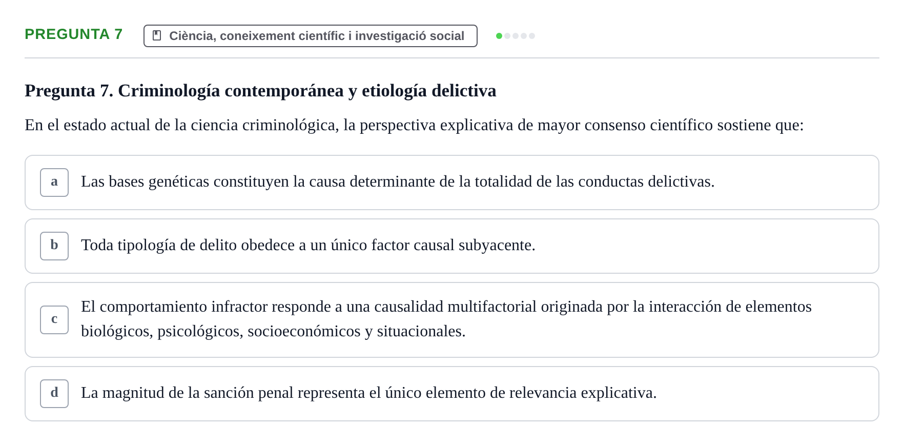 Enunciado: Pregunta 7